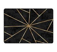 vidaXL Tapis lavable Noir Doré antidérapant 160 x 230 cm