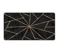 vidaXL - Tapis lavable moderne antidérapant - Noir et doré - 80 x 150 cm