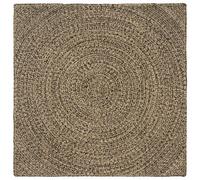Vidaxl Tapis Naturel Et Noir 120 X 120 Cm Jute