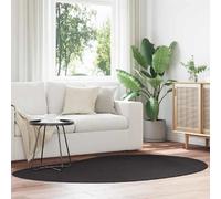 vidaXL Tapis de Surface HUARTE Noir 140 x 200 cm Polyester, Tapis antidérapant pour Salon, Modern et Pliable, Confortable en Polyester, Parfait pour la Chambre