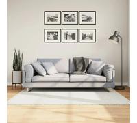 vidaXL Tapis OVIEDO à poils courts Crème 120x120 cm