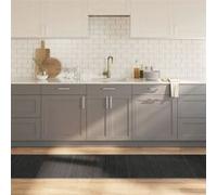 Vidaxl Tapis Rectangulaire Gris 70x300 Cm Bambou