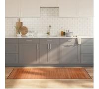 vidaXL Tapis rectangulaire en bambou marron 70x200 cm