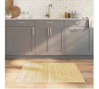 Tapis rectangulaire naturel clair 80x100 cm bambou
