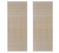 Vidaxl Tapis Rectangulaires Bambou Naturel 2 Pcs 120x180 Cm