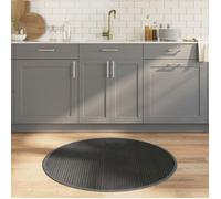 vidaXL Tapis rond Bambou 100 cm Gris – pour salon, cuisine, chambre et salle de bain