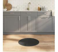 vidaXL Tapis Rond Gris 60 cm Bambou