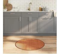 vidaXL Tapis rond marron 80 cm bambou, tapis de salon, tapis de cuisine, tapis rond, tapis de chambre à coucher, tapis de 376980