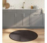 vidaXL Tapis Rond Marron foncé 100 cm Bambou, Tapis de Salon, Tapis de Cuisine, Tapis Rond, Tapis de Chambre à Coucher, Tapis de Salle de Bain