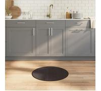 Vidaxl Tapis Rond Marron Foncé 60 Cm Bambou