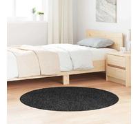VidaXL Tapis Rond Moderne - Gris Foncé