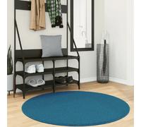 vidaXL Tapis Rond OVIEDO à Poils Courts - Turquoise Ã˜ 120 cm
