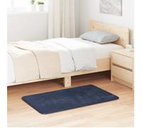 vidaXL Tapis Shaggy à poils longs Bleu marine 60×100 cm Polyester