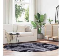 vidaXL Tapis Shaggy Navarra à poils longs Polyester Gris foncé 200x200 cm
