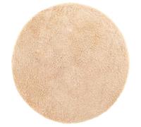 vidaXL Tapis Shaggy Navarra à poils longs Polyester Beige 100x100 cm Rond