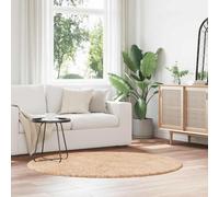 Vidaxl Tapis Shaggy À Poils Longs Navarra Beige 160x160 Cm Polyester