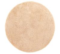 vidaXL Tapis Shaggy à poils longs Polyester moelleux rond Beige 160 x 160 cm