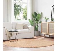 Vidaxl Tapis Shaggy À Poils Longs Navarra Beige 200x200 Cm Polyester