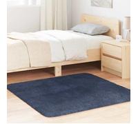Tapis shaggy à poils longs NAVARRA bleu marine 120x120 cm