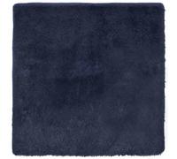 vidaXL Tapis Shaggy à poils longs Bleu marine 160x160 cm Polyester moelleux