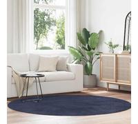 Vidaxl Tapis Shaggy À Poils Longs Navarra Bleu Marine 200x200 Cm