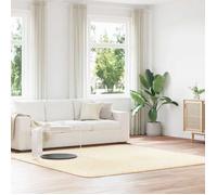 vidaXL Tapis shaggy NAVARRA à poils longs polyester crème 240x240 cm