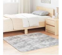 vidaXL Tapis shaggy à poils longs NAVARRA gris argenté 120x120 cm 4102868