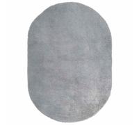 vidaXL Tapis shaggy Navarra – à poils longs Polyester Gris clair 300x200 cm Ovale