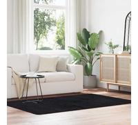 Vidaxl Tapis Shaggy À Poils Longs Navarra Noir 130x200 Cm Polyester