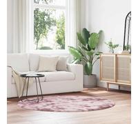 Vidaxl Tapis Shaggy À Poils Longs Navarra Rose Poudré 160x160 Cm