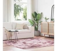 Vidaxl Tapis Shaggy À Poils Longs Navarra Rose Poudré 200x200 Cm