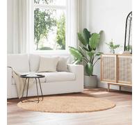 vidaXL Tapis Shaggy à Poils Longs Beige 160x160 cm Polyester, Tapis, Tapis de Chambre, Tapis Moderne, Tapis de Salon, Tapis Moelleux, Tapis Rond