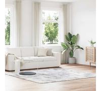 vidaXL Tapis Shaggy gris argenté 240x240 cm