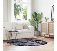 Vidaxl Tapis Shaggy À Poils Longs Navarra Gris Foncé 160x160 Cm