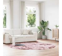 vidaXL Tapis Shaggy NAVARRA rose poudré 240x240 cm