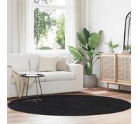Vidaxl Tapis Shaggy À Poils Longs Navarra Noir 200x200 Cm Polyester