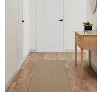 vidaXL Tapis de Couloir Aspect sisal Sable 50x200 cm, Tapis d'entrée, Tapis de Porte, Tapis de Couloir Lavable, Moquette de Couloir, Moquette de Sol