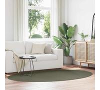 vidaXL Tapis Vert forêt Ovale