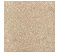 vidaXL Tapis ZIZUR 120x120 cm Aspect de Jute intérieur et extérieur, Tapis d'extérieur, Tapis de Sol, Tapis d'intérieur, Tapis de Porte, Moquette