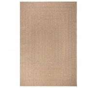 vidaXL Tapis ZIZUR 200x290 cm aspect jute intérieur et extérieur Brun