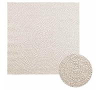vidaXL Tapis Zizur - Aspect de jute Intérieur/Extérieur 120x120 cm Crème