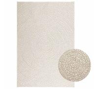 Vidaxl Tapis Zizur Crème 120x170 Cm Aspect De Jute Intérieur Extérieur