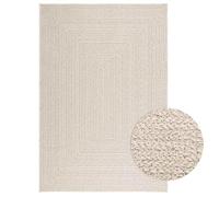 vidaXL - Tapis ZIZUR - Crème 140x200 cm - Aspect de jute Intérieur/Extérieur