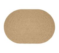 vidaXL Tapis ZIZUR Crème 150 x 80 cm Polypropylène, Tapis d'extérieur durable, joli tapis ovale, résistant aux UV, couvrez votre terrasse avec style