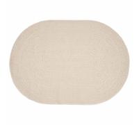 vidaXL Tapis ZIZUR Crème 170 x 120 cm Polypropylène, Tapis d'extérieur Durable, Joli Tapis Ovale, résistant aux UV, Couvrez Votre terrasse avec Style