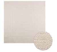 vidaXL Tapis ZIZUR crème 200x200 cm Aspect de Jute intérieur extérieur