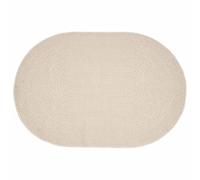 vidaXL Tapis ZIZUR Crème 230 x 160 cm Polypropylène, Tapis d'extérieur Durable, Joli Tapis Ovale, résistant aux UV, Couvrez Votre terrasse avec Style