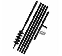 VIDAXL Tarière de sol avec manche 100 mm et tube d'extension 5 m Acier -(8.55 kg) BONNE5765