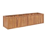 vidaXL Lit surélevé de jardin 200 x 50 x 50 cm en teck massif