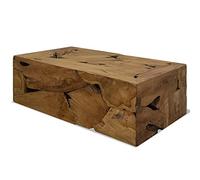 vidaXL Teck Véritable Table Basse Table d'Appoint Table de Canapé Bout de Canapé Meuble de Salon Salle de Séjour Maison Intérieur 90x50x30 cm Marron